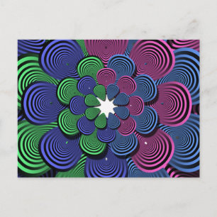 Fractal Flower Postcard