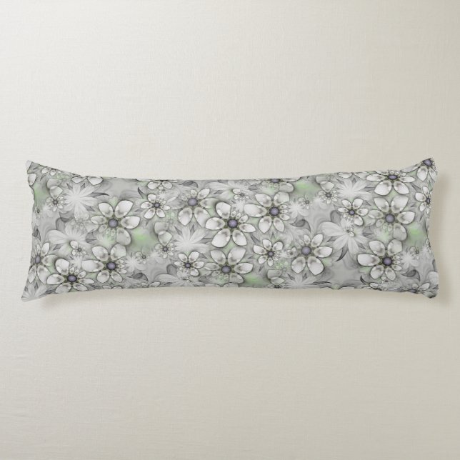 Fractal Flowers seamless pattern I + your ideas Body Pillow (Front)