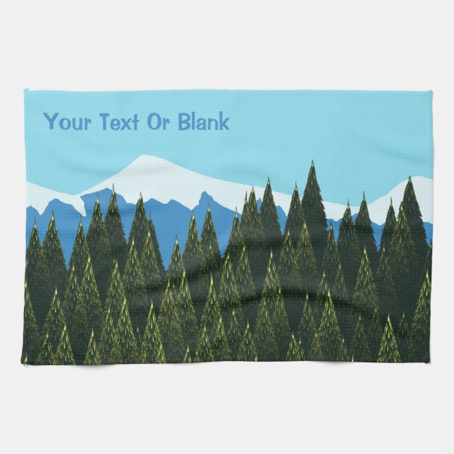 Fractal Forest Kitchen Towel (Horizontal)