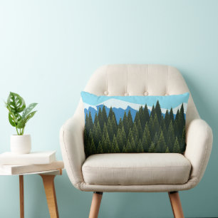 Fractal Forest Lumbar Pillow