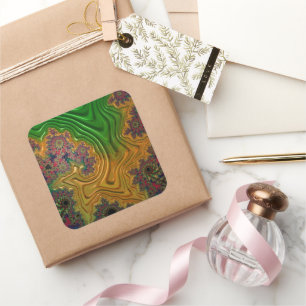 Fractal Forest Square Sticker