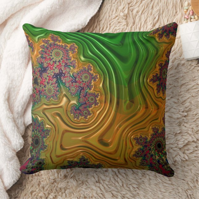 Fractal Forest  Throw Pillow (Blanket)