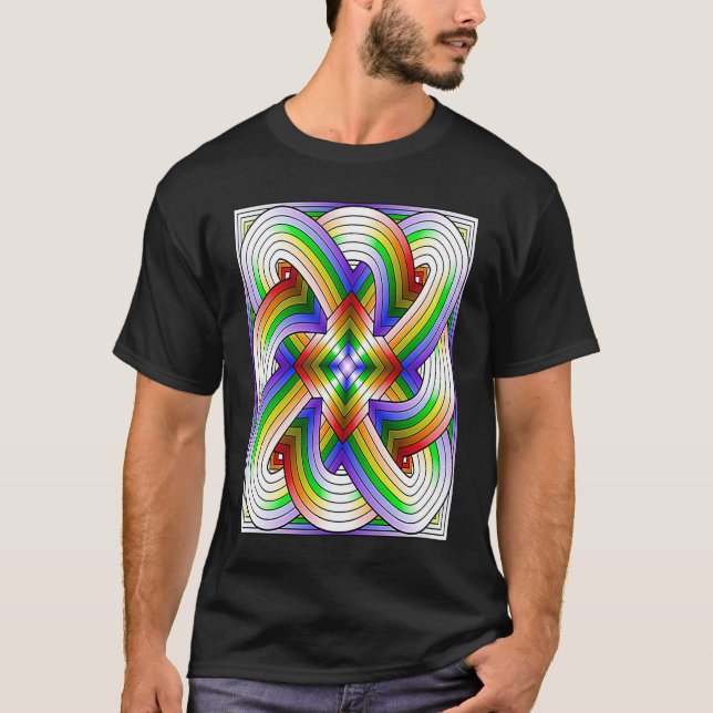 Fractal Fractured Cataclysmic Colour Highway Inter T-Shirt (Front)