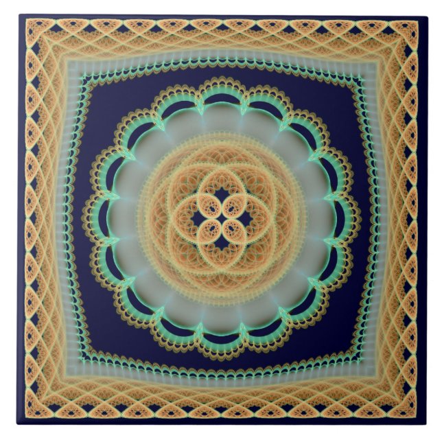 Fractal frilly bright decoration tile (Front)