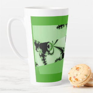 Fractal Garden green Latte Mug