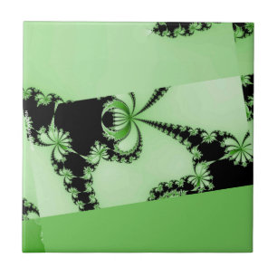 Fractal Garden green Tile