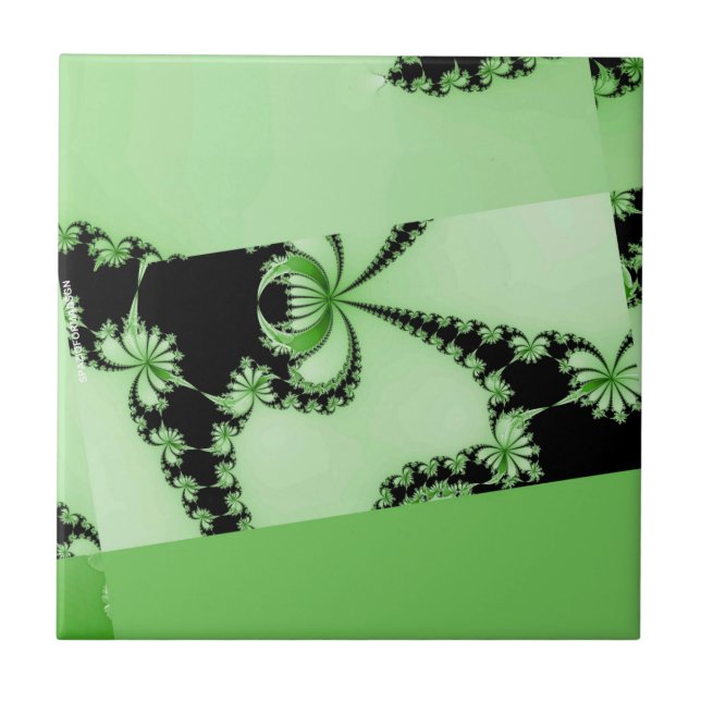 Fractal Garden green Tile (Front)