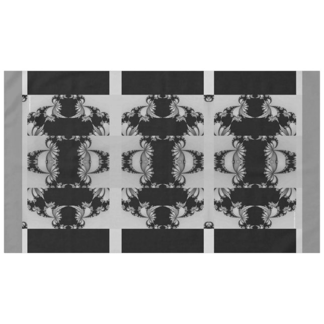 Fractal Garden grey A Tablecloth (Front (Horizontal))