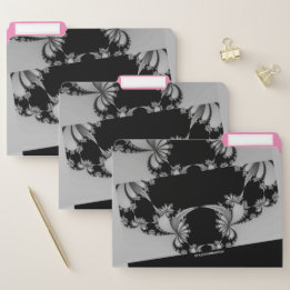 Fractal Garden grey & thulian  File Folder