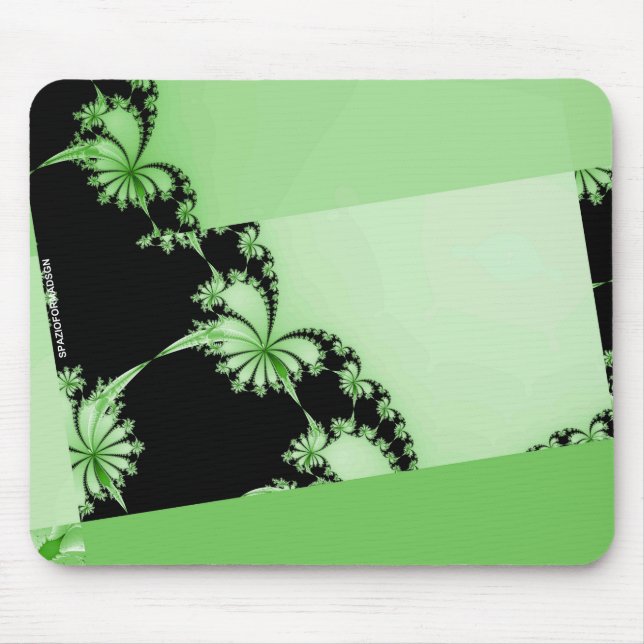 Fractal Garden lime Mouse Pad (Front)