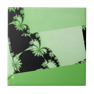 Fractal Garden lime  Tile