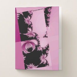 Fractal Garden pink & azure Pocket Folder