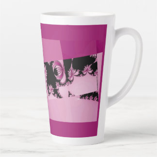 Fractal Garden pink Latte Mug