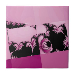 Fractal Garden pink Tile