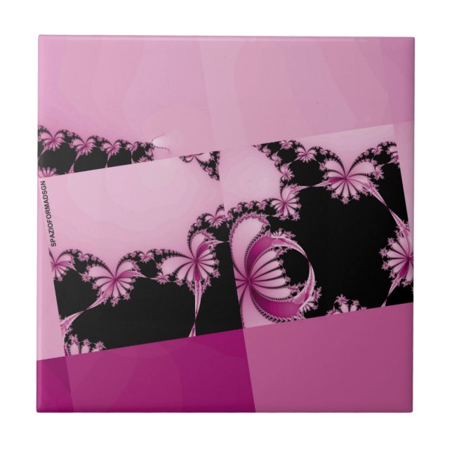Fractal Garden pink Tile (Front)