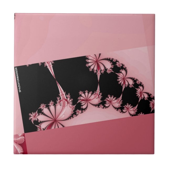 Fractal Garden rose Tile (Front)