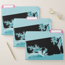 Fractal Garden sky & rose Set of File Folders