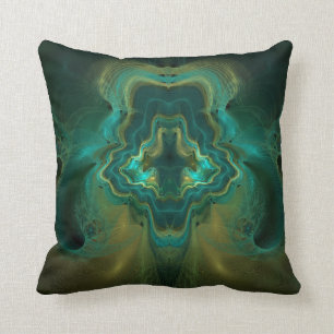 Fractal Geode Throw Pillow