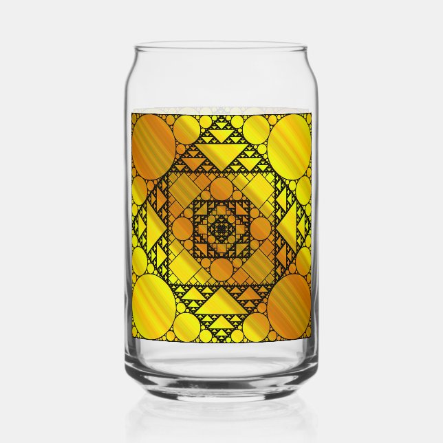 Fractal Geometry Can Glass (Front)