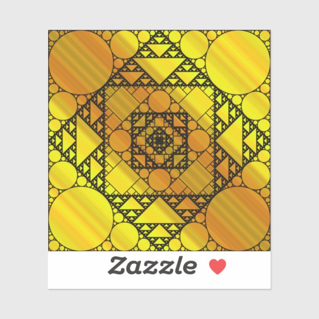 Fractal Geometry Contour Sticker (Sheet)