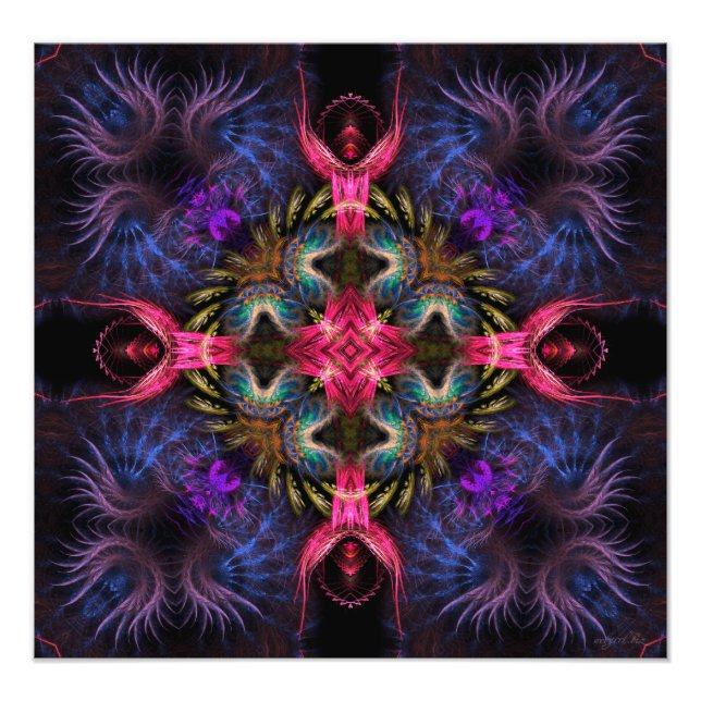 Fractal Geometry Quadra Art Photo (Front)
