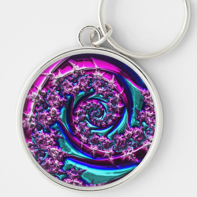 Fractal Glass 2 Keychain (Front)