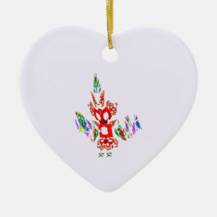 Fractal - Gombay Dancer Ceramic Ornament