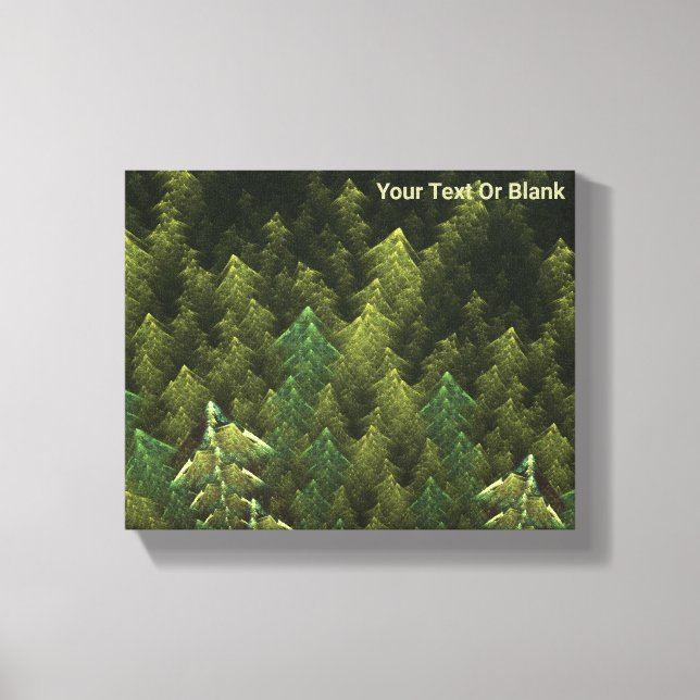 Fractal Green Forest Canvas Print (Front)