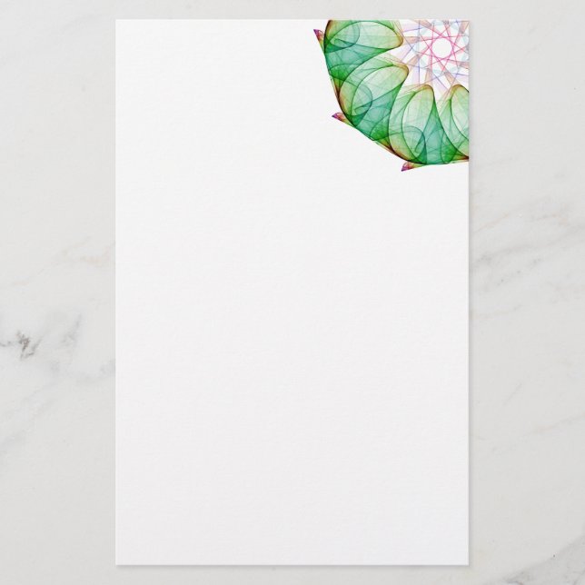 Fractal Green Stationery (Front)