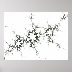 Fractal Grey Poster