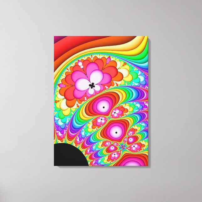 Fractal Groovy Trip Canvas Print (Front)
