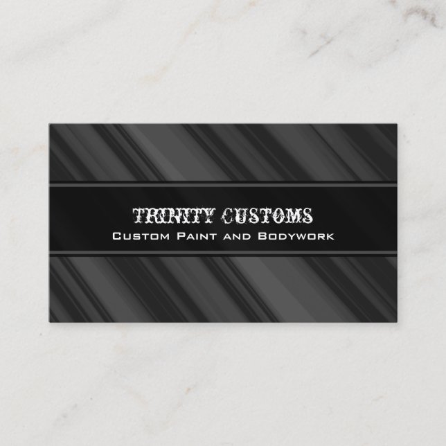 Fractal Grunge Business Card, Charcoal Business Card (Front)