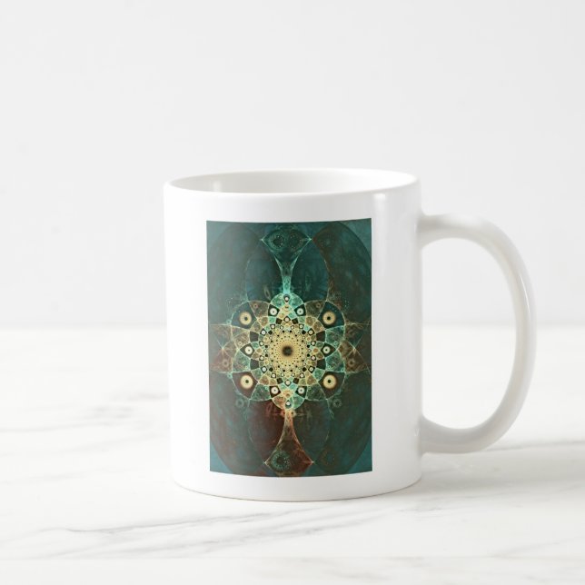 Fractal grunge coffee mug (Right)