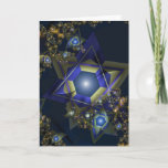 Fractal Hanukkah Card<br><div class="desc">This fractal card features a Star of David design with festive lighting and colours.</div>