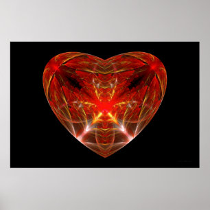 Fractal - Heart - Open heart Poster