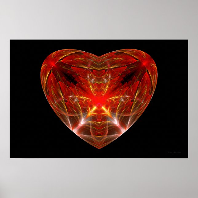 Fractal - Heart - Open heart Poster (Front)