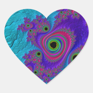 Fractal Heart Sticker