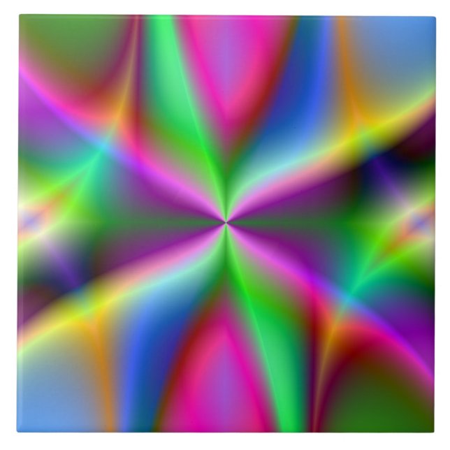 Fractal Hourglass Art Tile (Front)