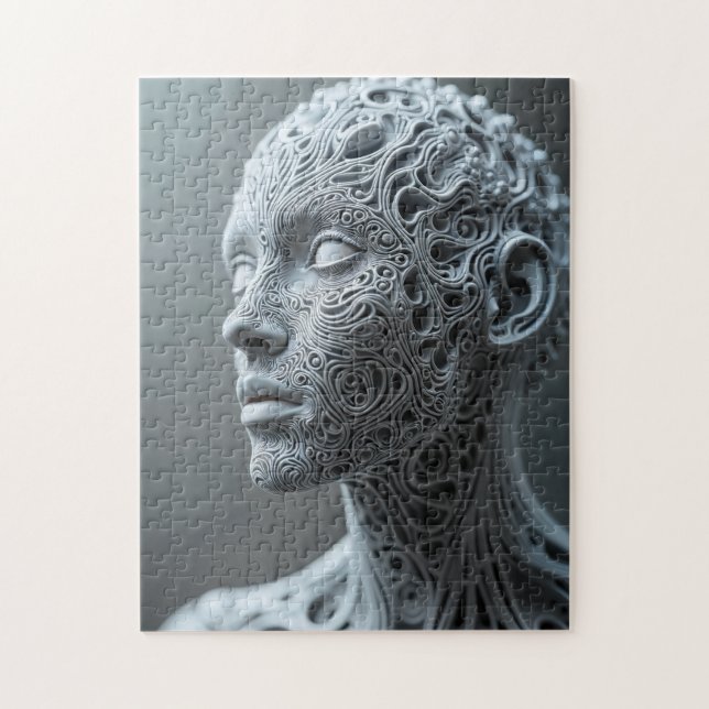 Fractal Human Phenotype Futuristic Jigsaw Puzzle (Vertical)