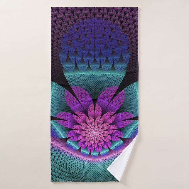 Fractal Imaginaire coloré à motif inhabituel (Serviette de bain)