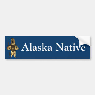 Fractal Inuit Hunter - Alaska Native Bumper Sticker