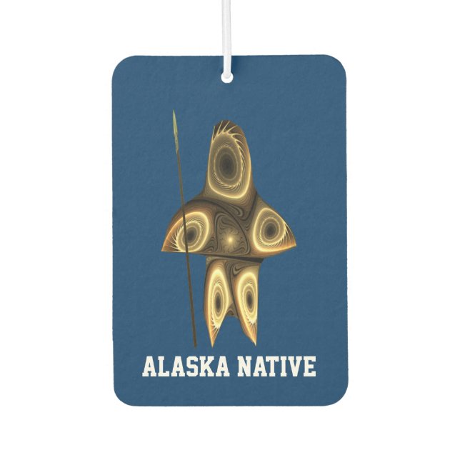 Fractal Inuit Hunter - Alaska Native Car Air Freshener (Front)