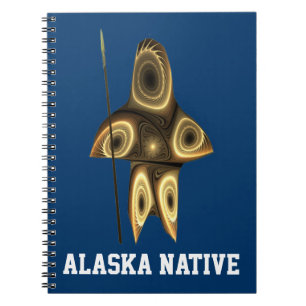 Fractal Inuit Hunter - Alaska Native Notebook