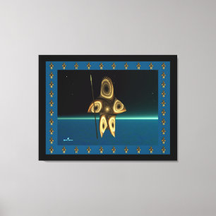 Fractal Inuit Hunter Canvas Print