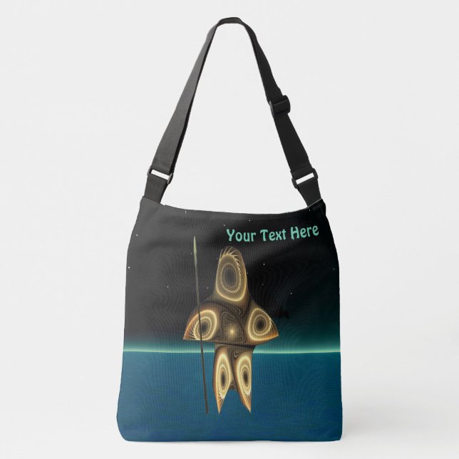 Fractal Inuit Hunter Crossbody Bag (Front)