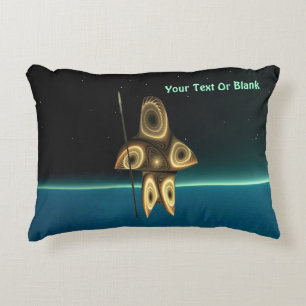 Fractal Inuit Hunter Decorative Pillow
