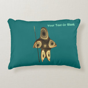 Fractal Inuit Hunter Decorative Pillow