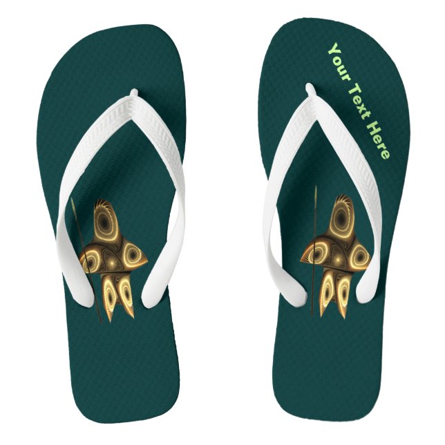 Fractal Inuit Hunter Flip Flops (Footbed)
