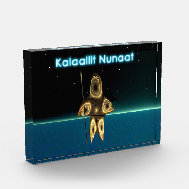 Fractal Inuit Hunter - Greenland Photo Block (Left)