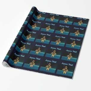Fractal Inuit Hunter - Joyeux Noёl Wrapping Paper